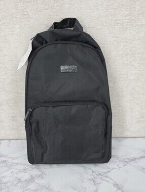 Jimmy Choo Parfums School Office Travel Black Backpack Croc Embossed Trim Men's